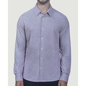 Infinity Linearflex Men's L Textured 4-Way Stretch Button-Up Shirt Pattern L1306